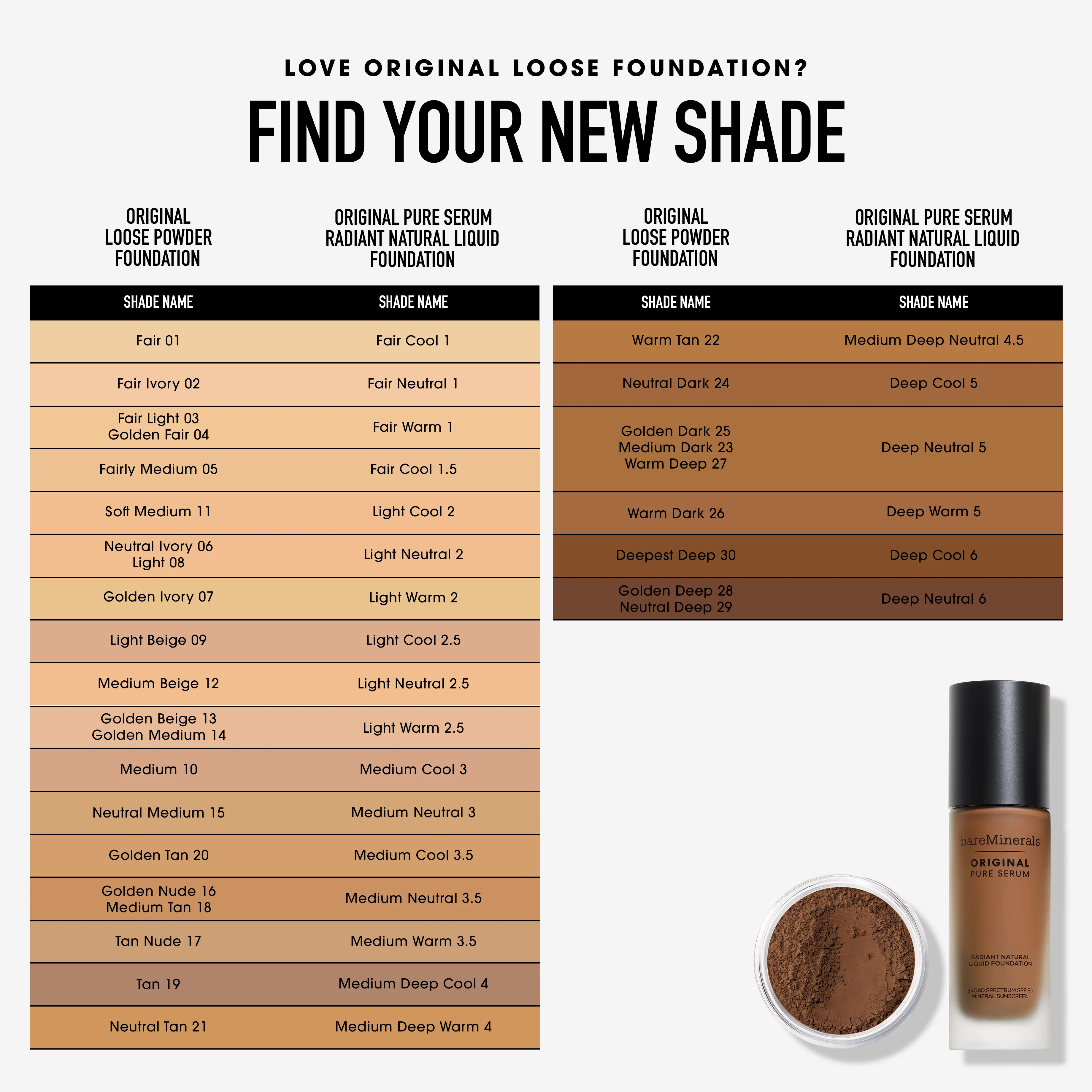 ORIGINAL Pure Serum Radiant Natural Liquid Foundation Mineral SPF 20 - Image 104