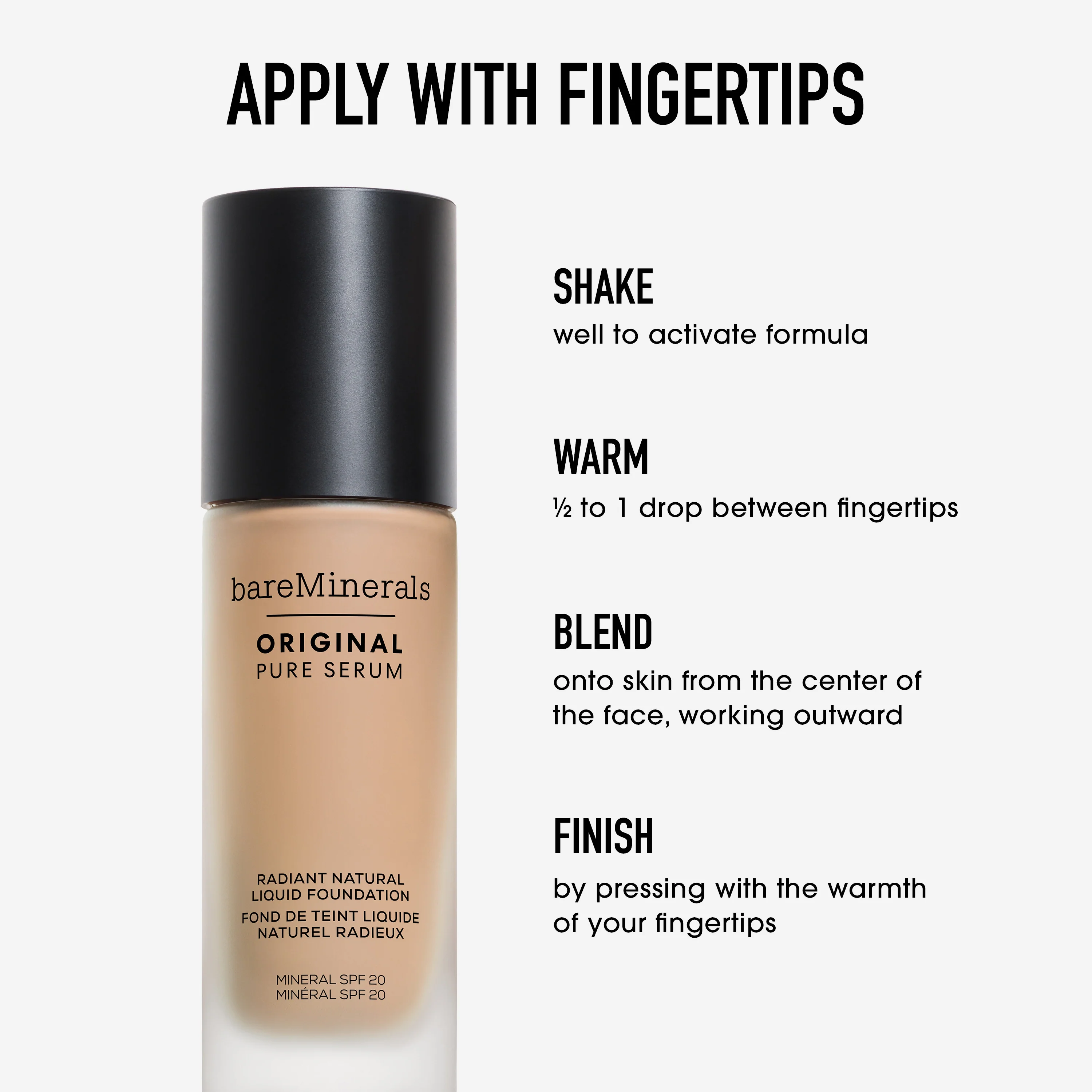 ORIGINAL Pure Serum Radiant Natural Liquid Foundation Mineral SPF 20 - Image 99